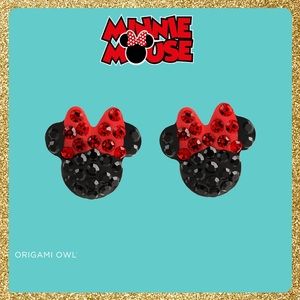 Disney Minnie Mouse 🎀 Sparkle Stud Earrings by Origami Owl NWT